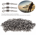 Miniatyrbild 7 av 7: American Style Metal SubLine Clip Fishhook Swivel Quick Connector - Litet fiskeredskap 6#