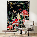 Miniatyrbild 3 av 5: Svamp Gobeläng Måne och Stjärnor Fjäril Vägg Gobeläng Estetisk Vertikal Gobeläng Tarot Gobeläng Väggbonad för Sovrum Vardagsrumsinredning (148x20