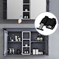 Miniatyrbillede 3 af 5: Magnetisk Tryklås Kraftig Tryk For At Åbne Abs Stærk Sugeevne Dobbelthovedet Skabsdør Tryklås Til Køkkenskuffe brun