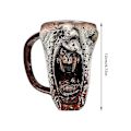 Miniatyrbillede 3 af 5: 3D Kraniemug Drikkekop Skelet Gotisk Resin Øl Kaffe Krus Tekop Halloween