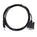 Miniatyrbilde 1 av 5: DB9 9-pin VGA hunnkabel, DB9 hunn til 3,5 mm (1/8 tomme) stereo hann seriell datakabel - 1,8 meter - B13