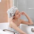 Miniatyrbillede 4 af 4: Hurtigtørrende Mikrofiber Hår Tørrehåndklæder Elastiske Bade Wraps Absorberende Hårhætter