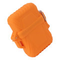 Miniatyrbillede 8 af 8: 2 stk. lommelygte lighter etui IP56 vandtæt sikker bærbar lommelygte lighter cover til udendørs camping rejse orange