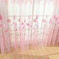Miniatyrbilde 7 av 8: Polyester Floral Pattern Vindus Tulle Voile Gardin Soverom Stue Innredning (Rosa)
