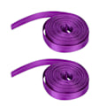 Miniatyrbillede 3 af 8: 10mm Gaveindpakningsbånd Vandtæt Dekorativt Bånd DIY Polyester Indpakningsbånd 5yard X 2stk Lilla
