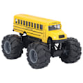Miniatyrbillede 1 af 8: 1:43 Skala Bus Bil Model Legering Store Hjul Høj Simulation Pull Back Skolebus Legetøj Gul