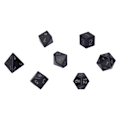 Miniatyrbilde 5 av 8: 7 stk elektroniske lysende terninger for festspill, polyhedral terningsett for brettspill, svart