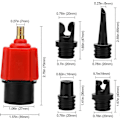 Miniatyrbillede 2 af 5: Oppustelig SUP Pumpe Adapter Luftpumpe Konverter, 4 Standarder Konventionel Luftventil Tilbehør Til Oppustelig Båd, Stand Up Paddle Board, Oppustelig B
