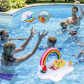 Miniatyrbillede 4 af 5: Oppustelige coasters, pool float kopholder, oppustelig strandpool bøje, oppustelig kopholder, flydende poolbar, oppustelig pool party bakke