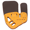 Miniatyrbillede 8 af 8: Bueskydning Finger Tab Læder Beskyttelsesbeskytter Tilbehør Guld til Recurve Bow L