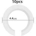 Miniatyrbillede 2 af 5: Ikke-elektrisk hvid fjer pendel lampeskærm med reduktionsring til stue og spisestue, 30 cm