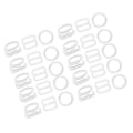 Miniatyrbild 1 av 5: 7 x 10 Set Nylon BH-band Justerare Slider/Krokar/O-Ring Underkläder Hantverk--