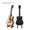 Miniatyrbillede 7 af 8: Miniature træguitar Model Display Mini Ornaments Craft Home Decor (16cm)
