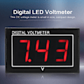 Miniatyrbillede 7 af 8: 1 stk. Digital 0,56″ LED-display Vandtæt Voltmeter DC Spændingsmåler Panel (2,5-30V, Rød)