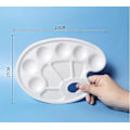 Miniatyrbilde 5 av 5: Plast Oval Malingbrett - Hvit, 1 stk