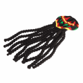 Miniatyrbillede 2 af 8: Dreadlocks paryk hat åndbar strik baskerhat med lang sort dreadlocks paryk til sommer vinter halloween fest