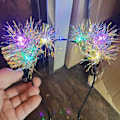 Miniatyrbilde 2 av 5: Glitrende Kattøre-Hodebånd med Fargeskiftende LED-Lys - Festlig Hårtilbehør for Kvinner og Jenter (2 stk)