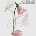 Miniatyrbilde 3 av 5: Blomst LED Skrivebordslampe Trådløs Bordlampe Justerbar Svanehals Dimbar Berøring Oppladbart Batteri Student Soverom Belysning Bordlampe (Blå)_SZXM