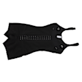 Miniatyrbilde 2 av 8: Lår Slankere Bodysuit Shaper Blonder Sømmer Hekte og Øye Lukking Stretchy Kvinner Korsett Shapewear Svart L