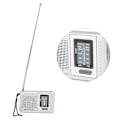 Miniatyrbild 8 av 8: AM FM-radio Batteridriven Inbyggd högtalare Bärbar fickradio för utomhusresor Silvergrå