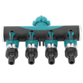 Miniatyrbillede 3 af 8: 4-vejs slangesplitter Metalventil Vandfordelingscontroller Tilslutning Haveplæner Produkt