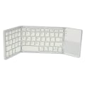Miniatyrbillede 6 af 8: Foldbart Bluetooth-tastatur 63 taster Metal Ultratyndt Mini Foldebart Tastatur med Touchpad til Windows til IOS til Android Sølv