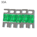 Miniatyrbillede 2 af 4: 5 stk./pakke 30a / 40a / 60a / 80a / 100a Nikkelbelagte Mini Anl Sikringer Zekai Grøn30A