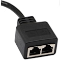 Miniatyrbillede 3 af 4: Netværks Splitter Adapter Kabel, 1 RJ45 Stik til 2 RJ45 Jack Netværks Y Splitter Kabel til Kategori 5e Ethernet, Kategori 6 Ethernet. (1 stk)