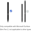 Pikkukuva 3 / 5: Korvaava kärki/kynänpää Microsoft Surface Slim Pen 2 -kynälle - 1 kpl, musta - Slim Pen 2 korvaava kärki/kynänpää Zekai