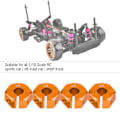 Miniatyrbillede 8 af 8: 12mm Universal Hjul Hex Hub Adapter til HSP Sakura 1/10 Skala RC Bil (5mm, Gylden orange)