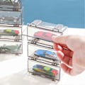 Miniatyrbillede 5 af 5: 10 stk. Klar Akryl Display Case til Bilform, Hjul Bilmodel Display Case Skala Hjul Display Case A