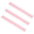 Miniatyrbilde 5 av 8: 10 stk 34 hull bindersrygg i plast, avtakbare løse bladringer, 12 mm diameter, rosa