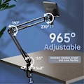 Miniatyrbild 4 av 5: RIEVBCAU Flexibelt Mikroskoparmstativ, Justerbart Metallfäste Myntmikroskopfäste Kompatibelt med