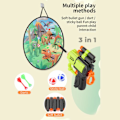 Miniatyrbild 8 av 8: Darttavla för barn 3 i 1 tecknad dinosaurie säker darttavla skjutleksak inomhus utomhus fest sportspel för pojkar flickor