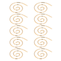 Miniatyrbillede 3 af 8: 10 stk. spiral strikkepinde i rustfrit stål, praktisk rund sjalnål, syværktøj til klædetrøje, guld