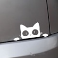 Miniatyrbilde 4 av 4: Vanntette bilklistremerker for hvite katter og dyr (2 stk)