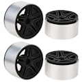 Miniatyrbild 3 av 8: 4 st 2,2 tum aluminiumlegering navhjulsuppgraderingsdelar passar för SCX10 III/TRX4/G500 1/10 RC-bil Noir