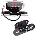 Miniatyrbillede 5 af 5: 12V Motorcykel Integreret Bremse Baglygte Blinklys Nummerpladebeslag LED Universal Motorcykel Baglygte (Sort Beslag Røget Dæksel)