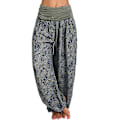 Miniatyrbilde 1 av 4: Trykte Boho Baggy Harem Yoga Bukser for Kvinner Army Green 4XL