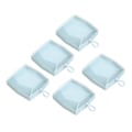 Miniatyrbillede 5 af 8: 5 stk Powder Puff Opbevaringsboks Transparent Multi Purpose Holdbar Powder Puff Holder Etui til øreringe Halskæder