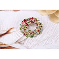 Miniatyrbillede 2 af 3: Farverig Rhinestone Guirlande Formet Guirlande Julebroche Nål Gylden Julefest Gave