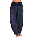Miniatyrbillede 1 af 4: Trykte Blå Dame Aladdin Hippie Baggy Harem Bukser Yoga Bukser Plus Størrelse 2XL