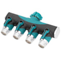 Miniatyrbillede 7 af 8: 4-vejs slangesplitter Metalventil Vandfordelingscontroller Tilslutning Haveplæner Produkt