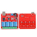 Miniatyrbild 7 av 8: 4-kanals 12V dator USB Smart Switch Controller PC Relay Module Expansion Board