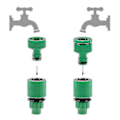 Miniatyrbillede 4 af 5: Hurtigkobling Slangeadapter Fitting 8mm Indvendig Diameter Slange Til Havevandingssystem 5 stk