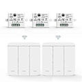 Miniatyrbillede 2 af 5: 3 stk. Trådløs Lys Vægafbryder RF 433Mhz Relæmodtager med 2x 3-polet Panelafbryder LED Fjernbetjening kompatibel med LED Lampe