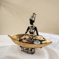 Miniatyrbilde 4 av 5: Sort Kvinne Resin Brett - Luksuriøs Hjemmeinnredning Fruktskål Ornamenter