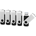 Miniatyrbillede 2 af 5: 32GB USB 3.0 Flash Drive 5 Pakke, USB 3.0 Memory Stick med LED-indikator Drejelige Thumb Drives Bulk U Disk 32GB Pendrive Jump Drive Zip Drive til Data