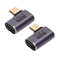 Miniatyrbillede 3 af 8: 2 stk Type C han til hun retvinklet stik 40Gbps 90 graders USB C adapter til transmissionsopladning