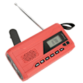Pikkukuva 3 / 8: Käsikammen hätäradio monitoiminen FM AM WB kannettava aurinkoradio kotitalouksien hätätilanteisiin ulkona